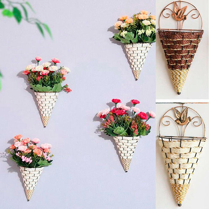 Coșul pentru flori și alte decorațiuni este realizat din ratan natural de calitate superioară!