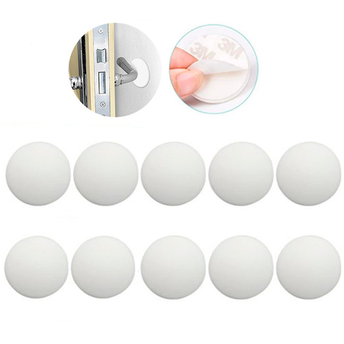BumperStop, protector de perete autoadeziv din silicon (set de 10 buc.)