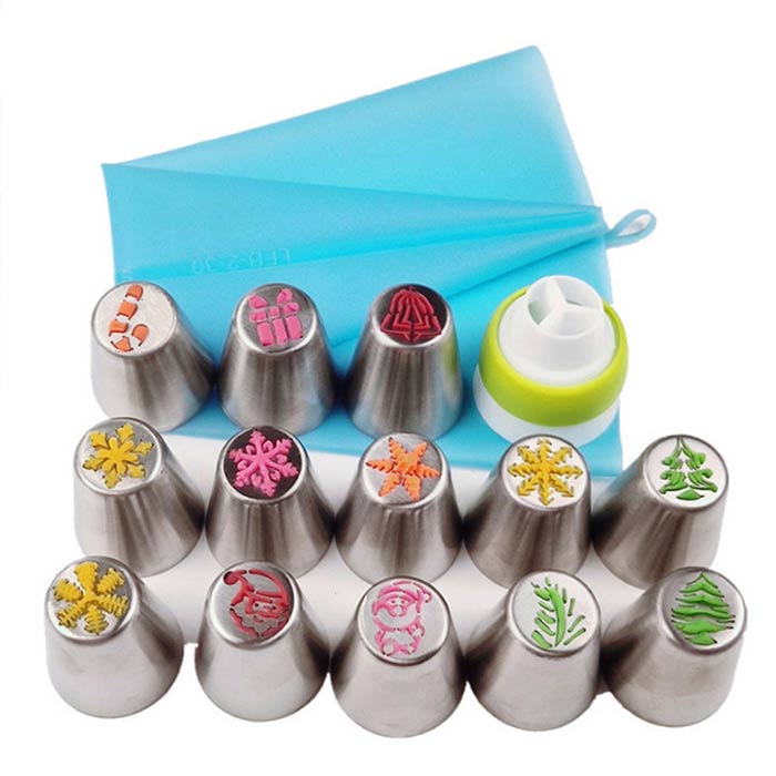 ChristmasNozzles, decorațiuni festive pentru o varietate de deserturi - Image 6