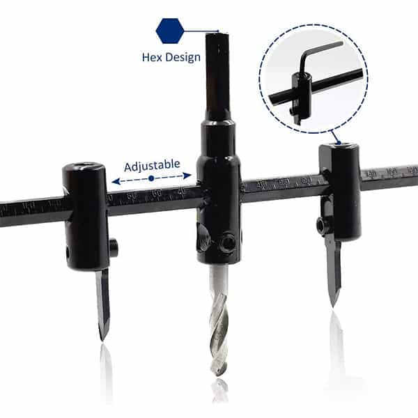 CircleCutter, dispozitiv de frezare reglabil (30 – 120 mm) - Image 2