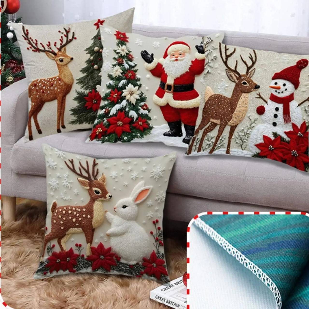 CutePillows, fețe de pernă de Crăciun (4 bucăți) - Image 8