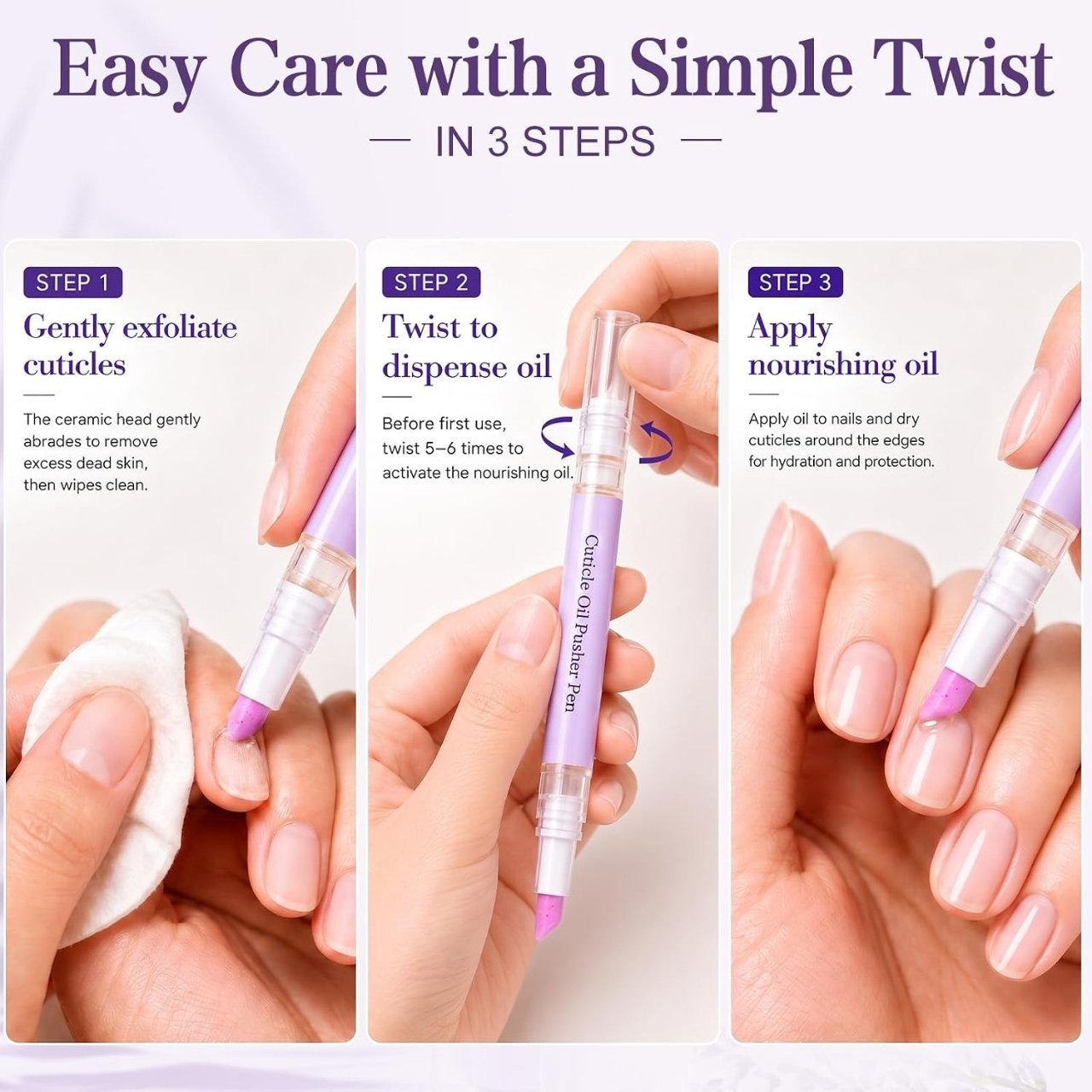 stilou 2-în-1 pentru îngrijirea cuticulelor, CuticleOil - Image 8