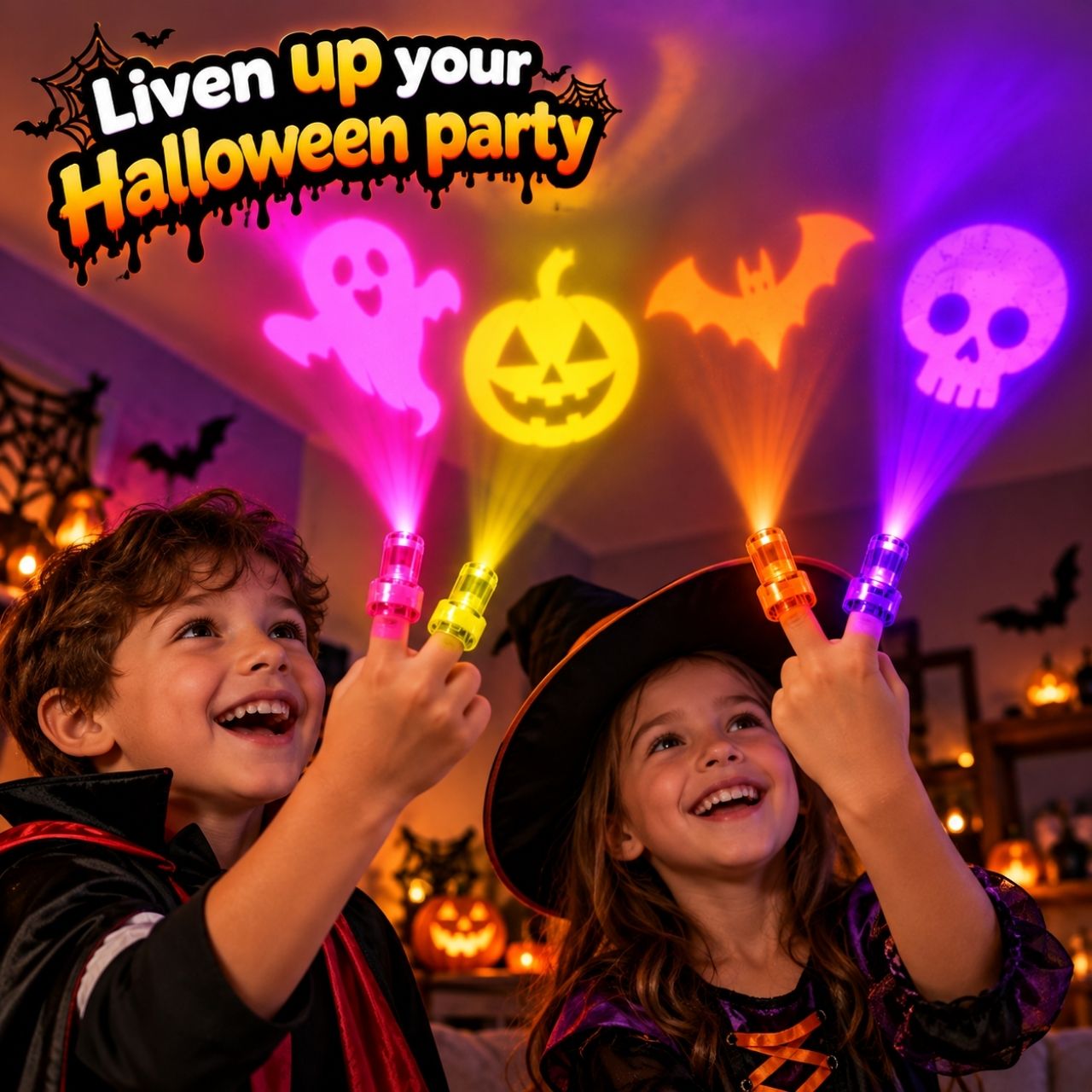 Proiectoare LED pentru degete – Halloween, FingerLights - Image 4
