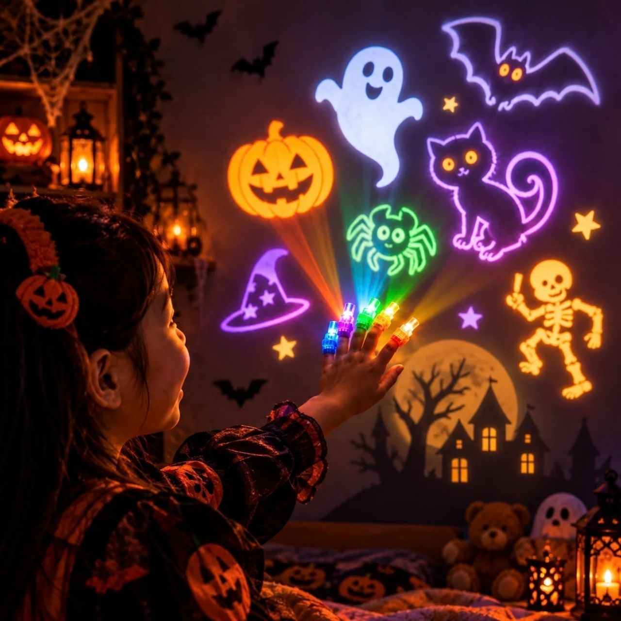 Proiectoare LED pentru degete – Halloween, FingerLights - Image 7