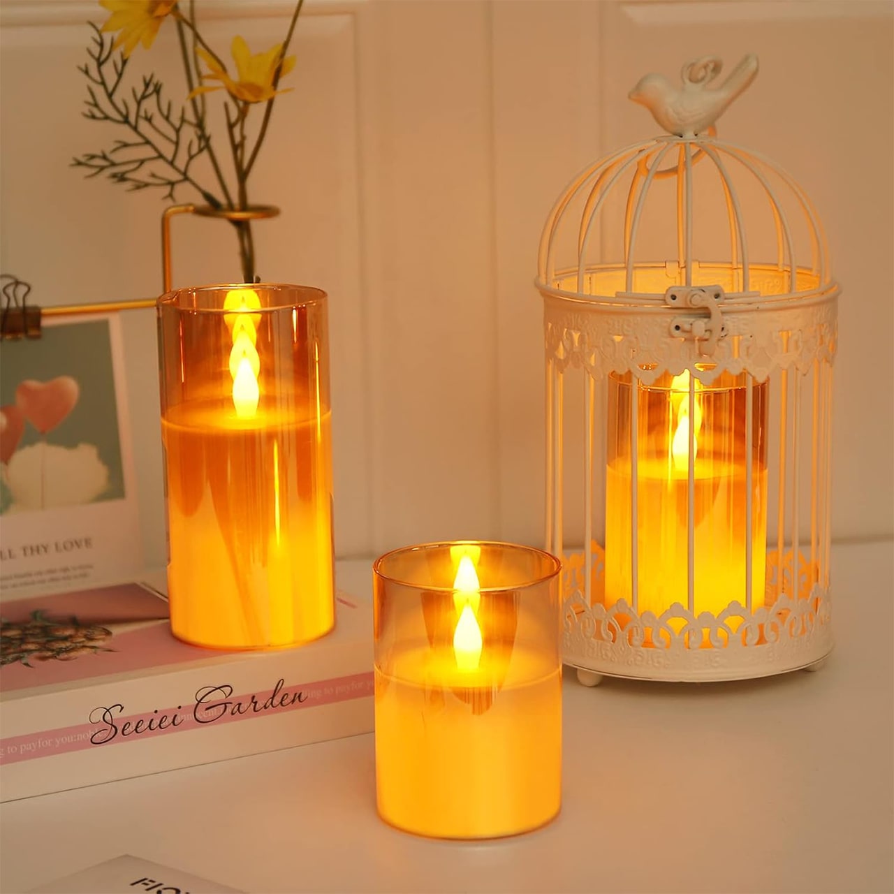 FlickCandles, set de lumânări decorative elegante (3 piese)