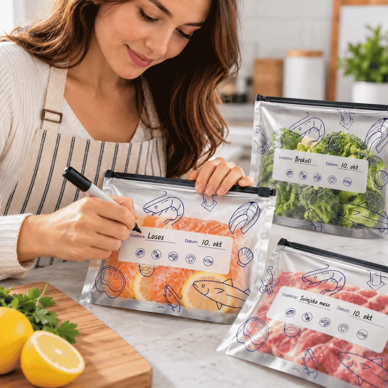Pungi pentru păstrarea alimentelor (15+15 GRATUITE), FreshBags - Image 5
