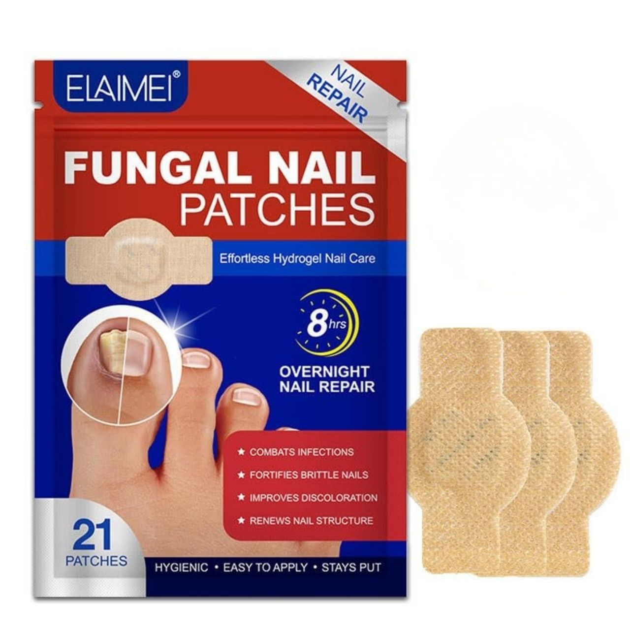 FungalPatches, plasturi pentru îngrijirea cosmetică a unghiilor (21 buc.) - Image 2