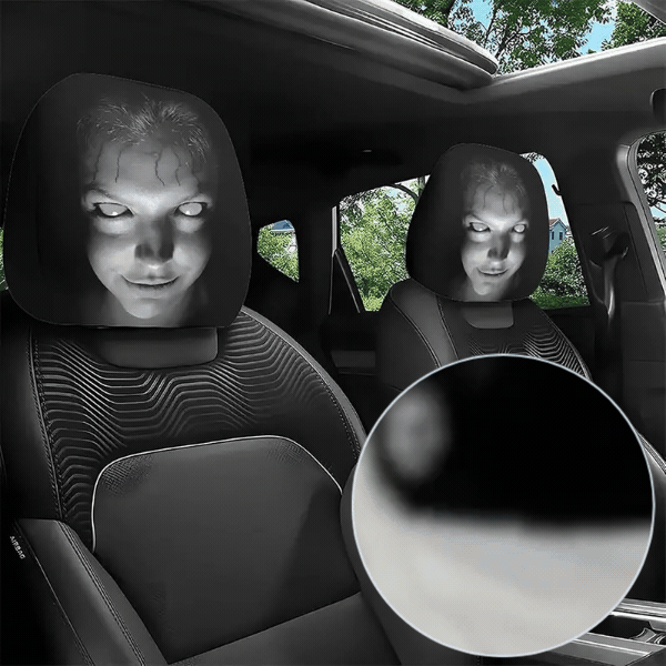 Husă înfricoșătoare pentru tetieră auto (1+1 GRATUIT), GhostFace - Image 1