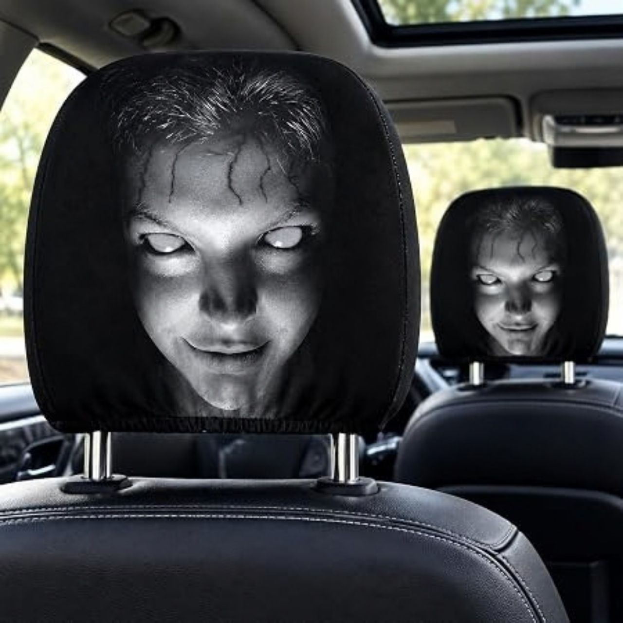 Husă înfricoșătoare pentru tetieră auto (1+1 GRATUIT), GhostFace - Image 9