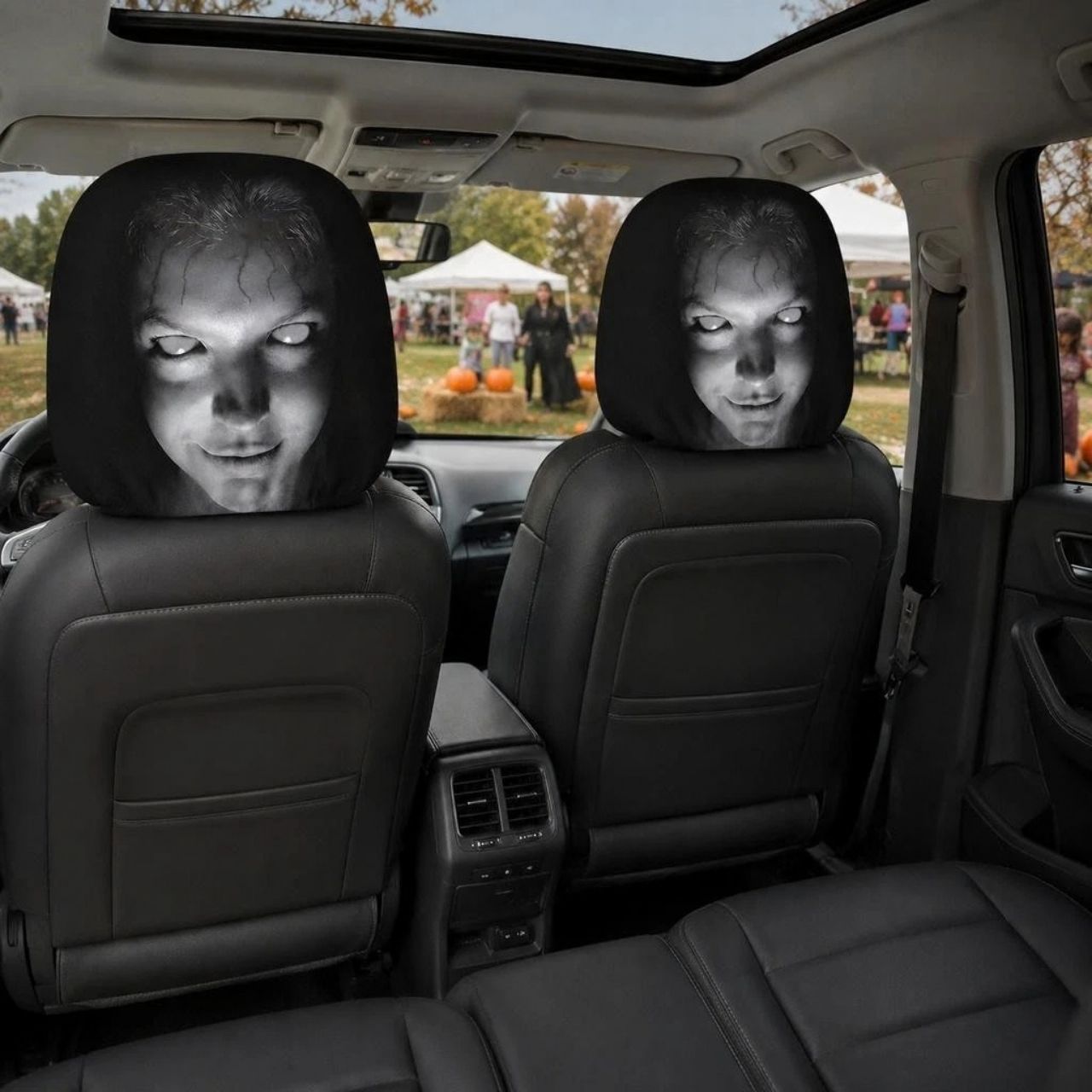 Husă înfricoșătoare pentru tetieră auto (1+1 GRATUIT), GhostFace - Image 10