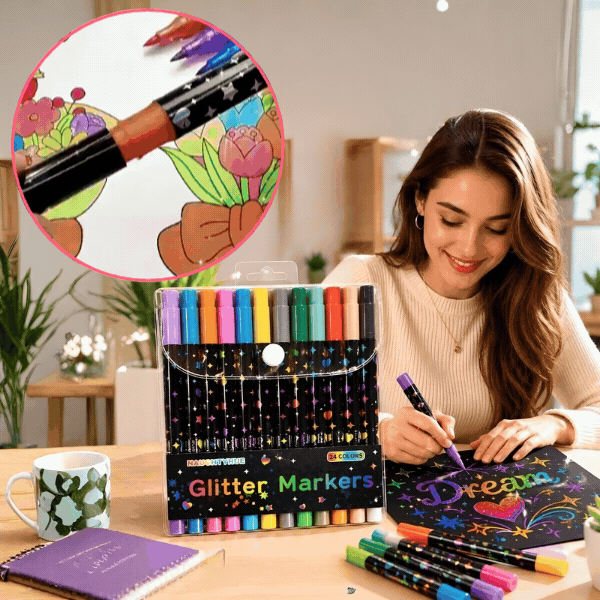 Markere cu sclipici, GlitterMarkers - Image 1