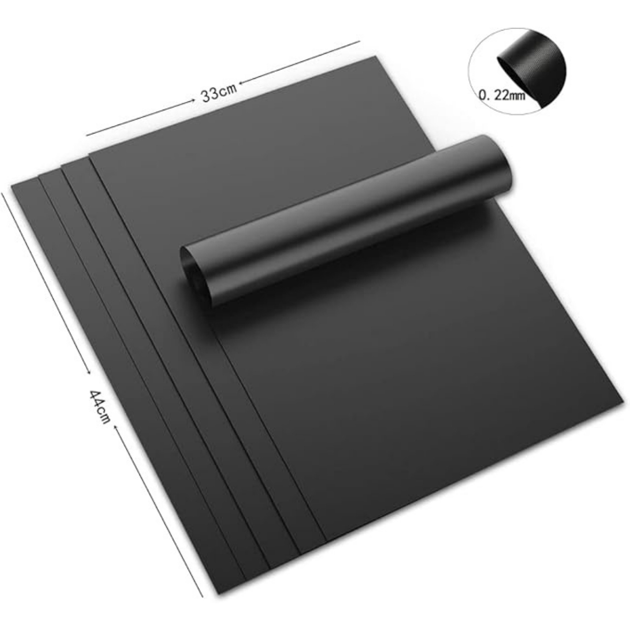 GrillBundle, set de covorașe pentru grătar (5 piese) și perie de curățare pentru grătar