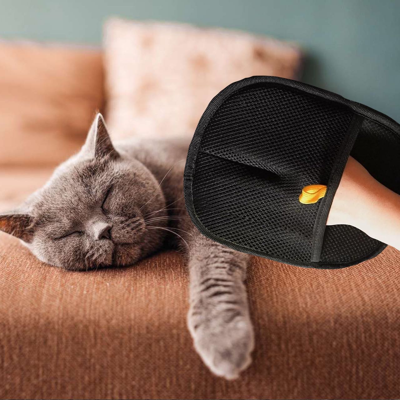 GroomyGlove, mănușa de îngrijire pentru animale, cu două fețe - Image 9