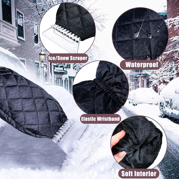 IceScraper, racletă de gheață cu mănușă izolată și călduroasă - Image 5