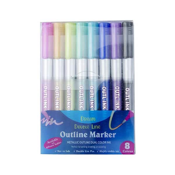 MagicMarkers, set de 8 markere care creează un contur magic
