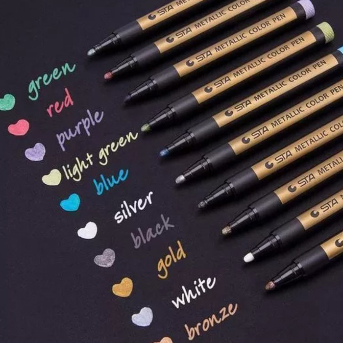 MetallicColorPen, set de 10 markere pentru desen - Image 4