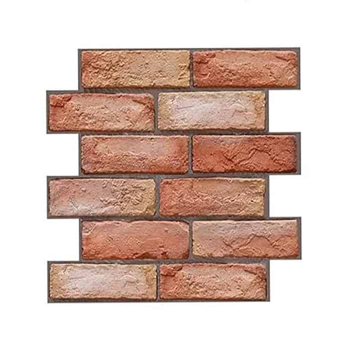 NewYorkWall, tapet autocolant 3D cu model de cărămidă portocalie ( set de 10 buc.)