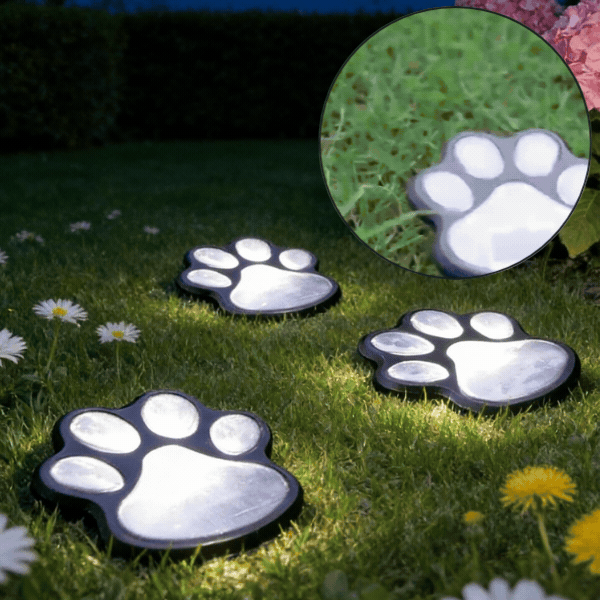 Lămpi LED solare în formă de lăbuță, Paws - Image 1