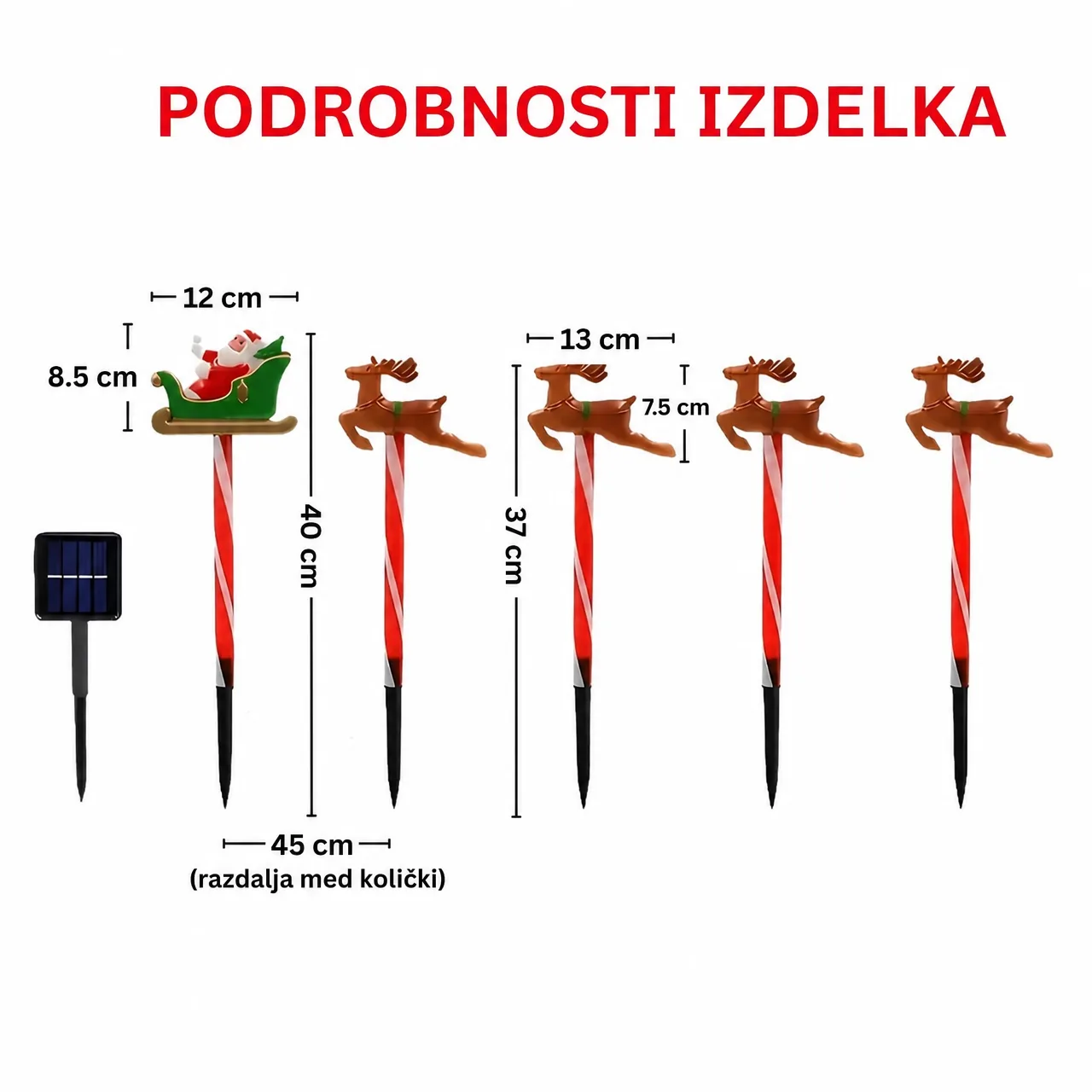 Decorațiune de Crăciun pentru grădină cu Moș Crăciun și reni, ReinDeers - Image 5