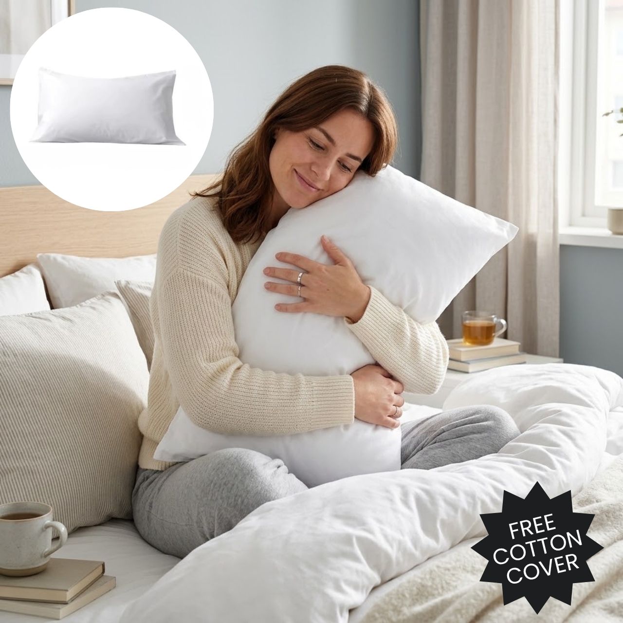 Pernă Ergonomică + Husă de Bumbac Gratuită, SetComfy - Image 3