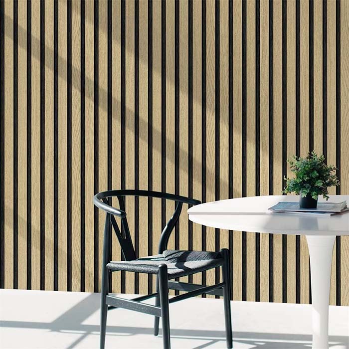 SlatWall, folie autoadezivă cu aspect de lemn natural (300 x 45 cm) - Image 3