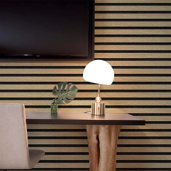 SlatWall, folie autoadezivă cu aspect de lemn natural (300 x 45 cm) - Image 4