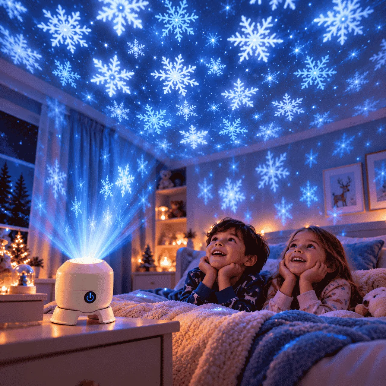 Proiector LED cu fulgi de zăpadă, SnowLamp - Image 5