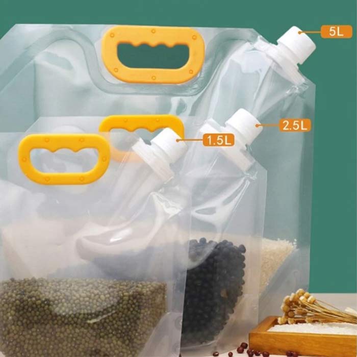 3 pungi de depozitare rezistente cu dimensiunile de 1,5l, 2,5l și 5l!