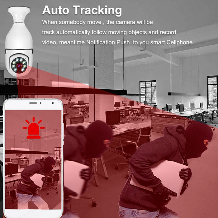Funcționare automată – atunci când detectează mișcare, salvează videoclipul în aplicație și trimite o alertă pe telefon!