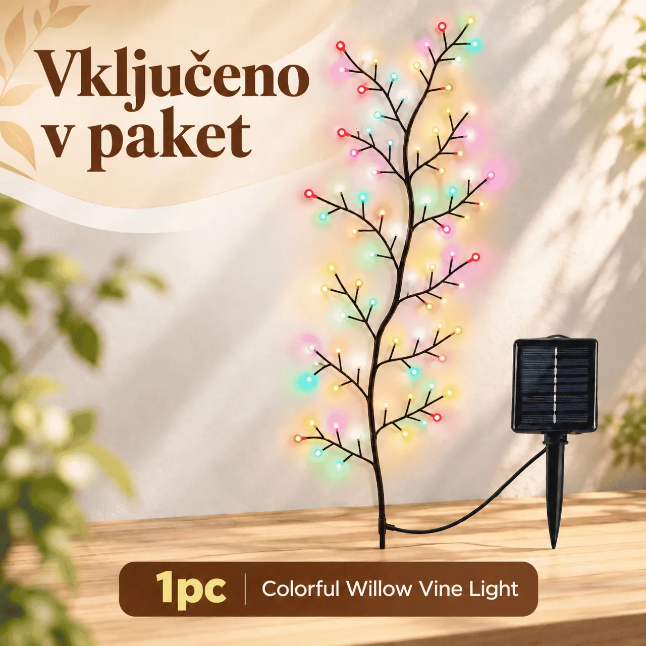 Ramură luminoasă LED cu alimentare solară, VineLight - Image 2