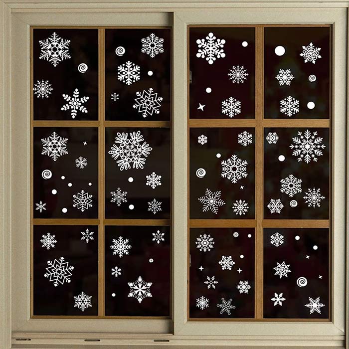 Autocolante de Crăciun pentru ferestre , WindowStickers (97 bucăți) - Image 1